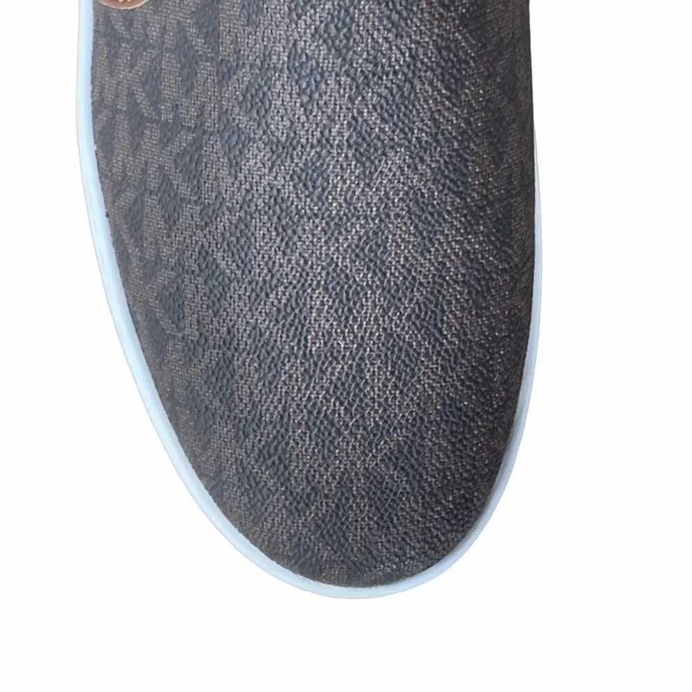 ⭐Michael Kors Teddi Slip On Size 8 Womens Platform Shoes Casual Sneakers Brown⭐_14